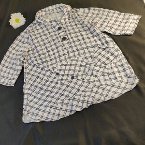 TERRA. Women's Plaid Button-down Shirt